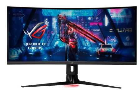 ASUS 34" ROG Strix XG349C IPS LED curved, ProGaming, 3440x1440, 1ms, 400cd/m2, 100Mln:1, 178°/178°, HDMI, DP, USB Type-C, 180Hz, HDR 400, MM, G-SYNC, HAS, VESA, Black, 90LM06V0-B01A70 3 years в Москве