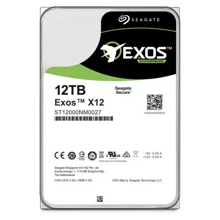 Жесткий диск/ HDD Seagate SAS 12Tb Enterprise Capacity 12Gb/s 256Mb 1 year warranty (clean pulled) (replacement ST12000NM0038, ST12000NM002G) на заказ