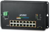 коммутатор/ PLANET WGS-4215-16P2S IP40, IPv6/IPv4, 16-Port 1000T 802.3at PoE + 2-Port 100/1000X SFP Wall-mount Managed Ethernet Switch (-10 to 60 C, dual power input on 48-56VDC terminal block and power jack, SNMPv3, 802.1Q VLAN, IGMP Snooping, SSL, SSH, 
