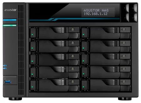 ASUSTOR AS7110T 10-Bay NAS/Media player/Intel Xeon E-2224 3.4GHz up to 4.6GHz(Quad-Core), 8GB SO-DIMM DDR4, noHDD(HDD,SSD),/10x1GbE+3x2,5Gbe(LAN)/3xUSB3.2,HDMI/M.2/4ip camera license ; 90IX01D1-BW3S1 в Москве