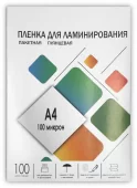 Пленка для ламинирования A4, 216х303 (100 мкм) глянцевая 100шт, ГЕЛЕОС [LPA4-100] Пленка 216х303 (100 мик) 100 шт.