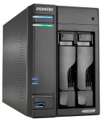 ASUSTOR AS6602T 2-Bay NAS/Media player/Intel Celeron J4125 2.0GHz up to 2.7GHz (Quad-Core), 4GB SO-DIMM DDR4, noHDD(HDD,SSD),/2x1GbE(LAN)/3xUSB3.2,HDMI ; 90IX01F0-BW3S10