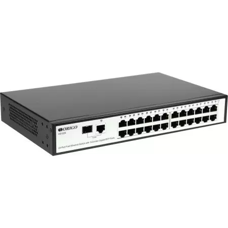 Unmanaged Switch 24x100Base-TX, 1xCombo 1000Base-T/SFP, metal case, 19" w/brackets недорого