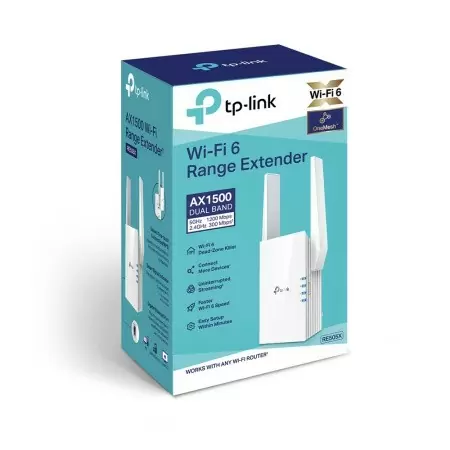 Усилитель Wi-Fi/ AX1500 dual band Wi-Fi range extender, 1201Mbps at 5G (2x2 MIMO) and 300Mbps at 2.4G (2x2 MIMO), support 802.11AX/WiFi 6, 2 external antennas, 1 Gigabit port недорого