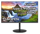 27'' AOPEN 27SH2Ebmihux IPS, 1920x1080, 1 / 4ms, 250cd, 100Hz, 1xHDMI(1.4) + 1xType-C(65W) + Audio out, Speakers 1Wx2, FreeSync, H.Adj. 80 (by ACER)
