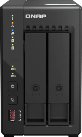 Сетевое хранилище без дисков/ SMB QNAP TS-253E-8G NAS, 2-tray w/o HDD. 2xHDMI-port. 4-core Celeron J6412 2-2.6 GHz, 8GB DDR, 2x2.5Gb LAN, 2 x M.2 2280 PCIe Gen 3 x2, 2x USB 3.2 Gen 2 (10Gbps) Port, 2x USB 2.0 port