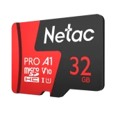 Netac P500 Extreme PRO 32GB MicroSDHC V10/A1/C10 up to 100MB/s, retail pack card only Netac P500 Extreme PRO 32GB MicroSDHC V10/A1/C10 up to 100MB/s, retail pack card only