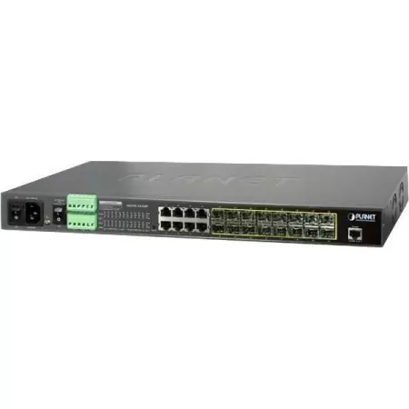 коммутатор/ PLANET 16-Port 100/1000Base-X SFP + 8-Port 10/100/1000Base-T L2/L4 Managed Metro Ethernet Switch (AC+2 DC, DIDO) в Москве
