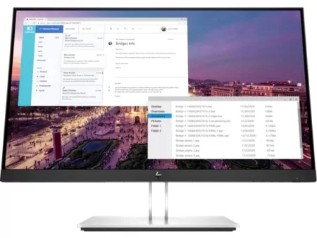 HP E23 G4 23 Monitor 1920x1080, 16:9, IPS, 250 cd/m2, 1000:1, 5ms, 178°/178°, VGA, DP, HDMI, USB Type-B,USB-A, height, tilt, swivel, pivot, Black&Silver(repl. 1FH46AA) в Москве