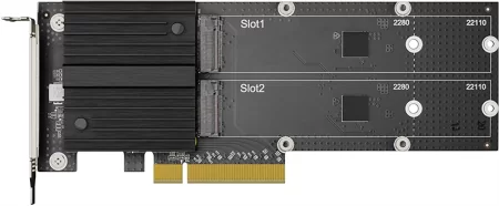 Synology M.2 SSD-NVME adapter,PCIe 3.0x8, M.2 22110/2080 недорого