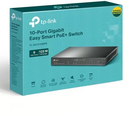 Коммутатор/ 10-Port Gigabit Easy Smart Switch with 8-Port PoE+ дешево