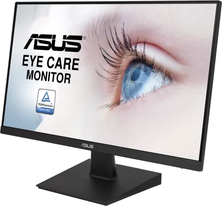 Монитор LCD 23.8" VA24EHE with HDMI cable/ ASUS VA24EHE 23.8" Wide LED IPS monitor, 16:9, FHD 1920x1080, 5ms(GTG), 250 cd/m2, 100M :1 (3000:1), 178°(H), 178°(V), D-Sub, DVI-D, HDMI, 75 Hz, VESA 100x100 mm, Kensington lock, Flicker free, black, HDMI cable недорого