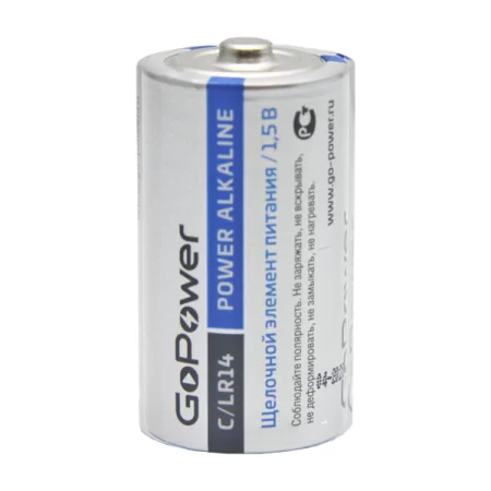 Батарейка GoPower LR14 C BL2 Alkaline 1.5V (2/12/192) блистер (2 шт.) недорого