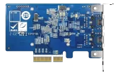 QNAP QXG-10G2T-X710 LAN Expansion Card, PCIe Gen 3, Two 10GbE (10G / 5G / 2.5G / 1G / 100M)) Ports with SR-IOV and iSCSI, Block-based, Supports Multip