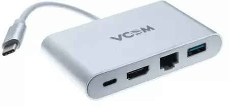 Кабель-адаптер/ Кабель-адаптер USB3.1 Type-CM-->HDMI+USB3.0+RJ45+PD charging VCOM <CU455> в Москве