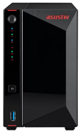 ASUSTOR AS5202T 2-Bay NAS/Media player/Intel Celeron J4005 2.0GHz up to 2.7GHz (Dual-Core ), 2GB SO-DIMM DDR4, noHDD(HDD,SSD),/2x 2,5Gb (LAN)/3xUSB3.2,HDMI/4ip camera license ; 90IX0171-BW3S10 дешево