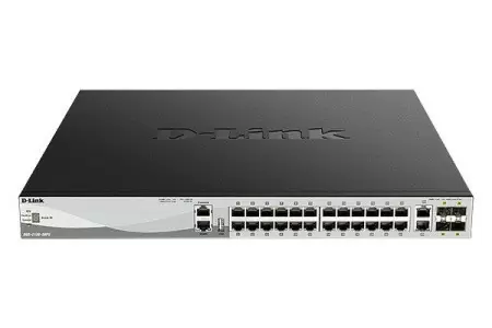 Коммутатор/ DGS-3130-30PS Managed L3 Stackable Switch 24x1000Base-T PoE, 2x10GBase-T, 4x10GBase-X SFP+, PoE Budget 370W (740W with DPS-700), Surge 6KV, CLI, 1000Base-T Management, RJ45 Console, USB, RPS, Dying Gasp в Москве