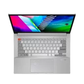 ASUS Vivobook Pro 14 M7400QE-KM118 R5-5600H/16Gb/512Gb M.2 SSD/14,0 OLED WQXGA+ (2880 x 1800) 90Hz/GeForceRTX 3050Ti 4Gb/WiFi6/BT/Backlit KB/No OS/1.4Kg/METEOR WHITE/DIALPAD/RU_EN_Keyboard