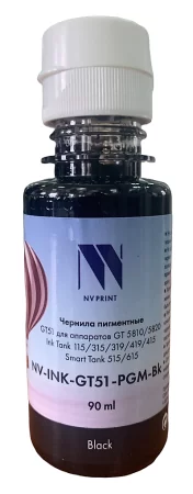 -/ Чернила NVP пигментные GT51 для аппаратов HP (90ml) Black в Москве