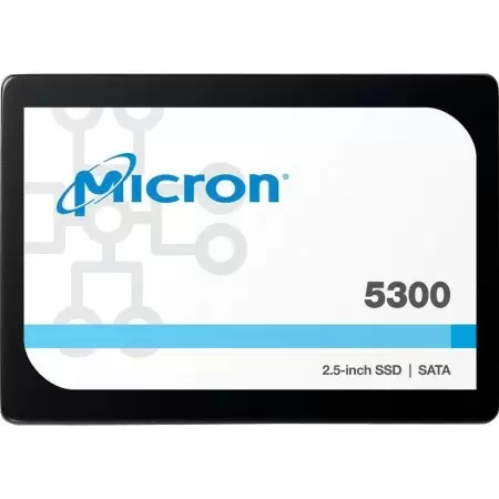 Micron SSD 5300 MAX, 1920GB, 2.5" 7mm, SATA3, 3D TLC, R/W 540/520MB/s, IOPs 95 000/70 000, TBW 17520, DWPD 5 (12 мес.), Retail в Москве