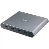 2-Port 4K DisplayPort USB-C KVM док станция/ 2-Port 4K DisplayPort USB-C KVM Dock Switch with Power Pass-Through