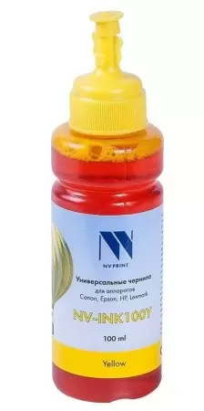 -/ Чернила NVP универсальные на водной основе для Сanon, Epson, НР, Lexmark (100 ml) Yellow в Москве