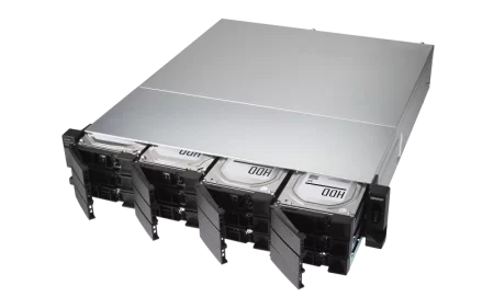 SMB QNAP TL-R1200C-RP USB 3.2 Gen 2 Type-C JBOD storage enclosure, 12-tray 3,5"/2,5" w/o HDD, 2xPSU. Rackmount. W/o rail kit RAIL-B02 Полка расширения на заказ