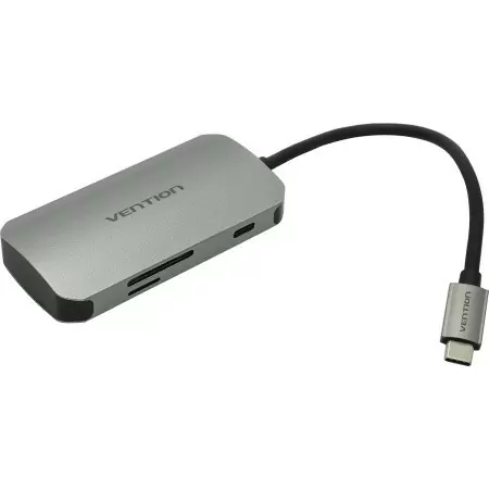 Мультифункциональный хаб Vention USB-C > USB 3.0x3/SD/TF/PD недорого