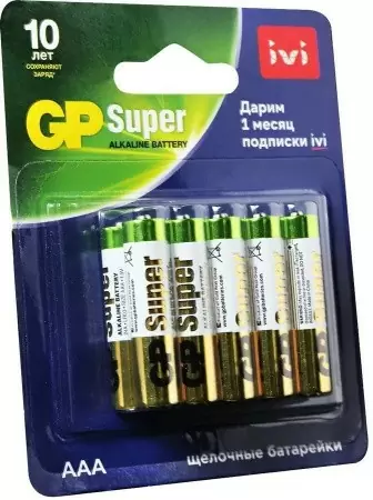 Алкалиновые батарейки GP Super Alkaline 24А/IVI AAA - 10 шт. на блистере недорого