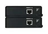 Удлинитель, HDMI, 100 метр., 2xHDMI+RJ45, F, без шнуров, 2xБ.П. 220> 5.3V, (по витой паредо 4kx2k 60HzHDTV 480p/720p/1080i/1080pподдержка HDCP порт RS232), 1x VE812T, 1x VE812R/ HDMI EXTENDER WITH DUAL DISPLAY W/EU ADP