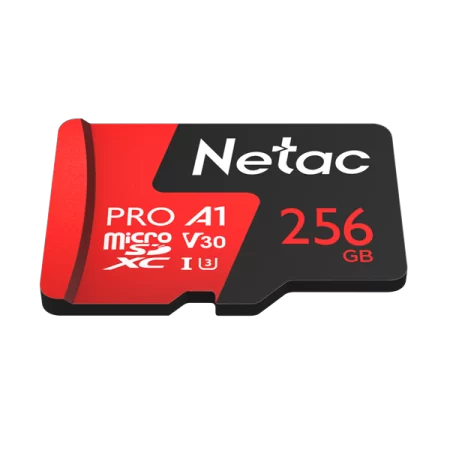 Netac P500 Extreme PRO 256GB MicroSDXC V30/A1/C10 up to 100MB/s, retail pack with SD Adapter в интернет-магазине