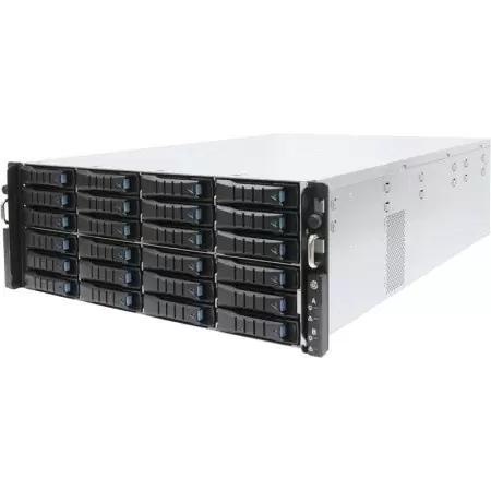 Серверная платформа/ HA401-VG, 4U, 2x2LGA-3647, 24-bay storage server, 24x SATA/SAS hot-swap 3.5"/2.5" universal bay, 2x canister, 4x 9mm 2.5" internal bay, 12G expander board with 2x SFF-8643, 2x SFF-8644, 1300W 1+1 redundant power supply, 4x 6056 fans, на заказ