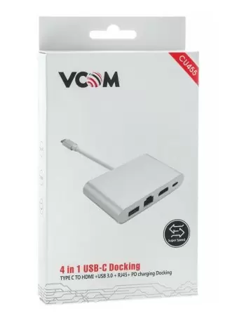 Кабель-адаптер/ Кабель-адаптер USB3.1 Type-CM-->HDMI+USB3.0+RJ45+PD charging VCOM <CU455> дешево