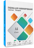 Пленка для ламинирования A4, 216х303 (60 мкм) глянцевая 100шт, ГЕЛЕОС [LPA4-60] Пленка 216х303 (60 мик) 100 шт.