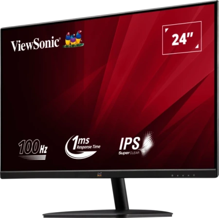 Viewsonic 23.8" VA2432-H IPS LED, 1920x1080, 4ms, 250cd/m2, 178°/178°, 50Mln:1, D-Sub, HDMI, 75Hz, Frameless, VESA, Tilt, Black дешево