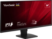 ViewSonic 34" VA3456-MHDJ IPS, 3440x1440, 4ms, 420cd/m2, 178°/178°, 4000:1, 50Mln:1, 75Hz, HDMI*2, DP, колонки, HDR10, Frameless, HAS, Tilt, Swivel, A