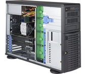 Supermicro SuperWorkstation 4U Tower 5049A-T noCPU(1)2rd Gen Xeon Scalable/TDP 205W/no DIMM(12)/ SATARAID HDD(8)LFF/2xM.2 NVMe 7xFH/1x10GbE 1x1GbE/1x1200W