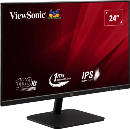 Viewsonic 23.8" VA2432-H IPS LED, 1920x1080, 4ms, 250cd/m2, 178°/178°, 50Mln:1, D-Sub, HDMI, 75Hz, Frameless, VESA, Tilt, Black недорого