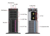 Серверный корпус/ 8*3.5 swappable HDD tray, 12Gbps BP,single 1200W PSU