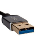 Кабель-переходник/ Кабель-переходник USB 3.0 (Am) --> LAN RJ-45 Ethernet 1000 Mbps, Aluminum Shell, VCOM <DU312M>