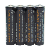 Батарейка GoPower R03 AAA Shrink 4 Heavy Duty 1.5V (4/60/1200) (4 шт.)