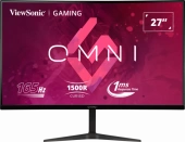 ViewSonic 27" VX2718-PC-MHD VA изогнутый, 1920x1080, 1ms, 250cd/m2, 178°/178°, 4000:1, 80Mln:1, 165Hz, HDMI*2, DP, колонки, Black