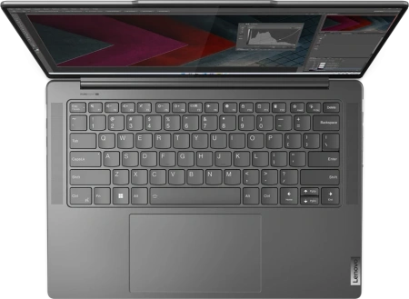 Ноутбук/ Lenovo Yoga Pro 7 14AHP9 14.5"(3072x1920 IPS)/AMD Ryzen 7 8845HS(3.8Ghz)/16384Mb/1024SSDGb/noDVD/Int:AMD Radeon 780M/Cam/BT/WiFi/73WHr/war 1y/1.49kg/luna grey/Win11Home + 140W, RU kbd на заказ