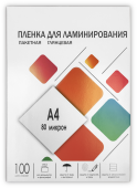 Пленка для ламинирования A4, 216х303 (80 мкм) глянцевая 100шт, ГЕЛЕОС [LPA4-80] Пленка 216х303 (80 мик) 100 шт.