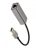 Кабель-переходник/ Кабель-переходник USB 3.0 (Am) --> LAN RJ-45 1000 Mbps, Alum Shell, iOpen (Aopen/Qust) <ADU312M>
