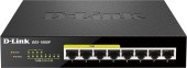 Коммутатор/ DGS-1008P,DGS-1008P/E Unmanaged Switch 8x1000Base-T (4x1000Base-T PoE), PoE Budget 80W, metal case