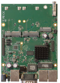 MikroTik RouterBOARD M33G with Dual Core 880MHz CPU, 256MB RAM, 3x Gbit LAN, 2x miniPCI-e, 2x SIM slots, USB, microSD slot, M.2 slot, RouterOS L4