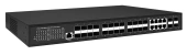 Управляемый L3 коммутатор Gigabit Ethernet на 16xGE SFP + 8xGE Combo (RJ45 + SFP) + 4x10G SFP+ Uplink. Порты: 16 x GE SFP (1000Base-X) + 8 x GE Combo Port (RJ45 + SFP) + 4 x 10G SFP+ Uplink, Консольный порт, Уровень управления L3 (Full managed), Поддержка