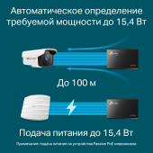 PoE инжектор/ Gigabit PoE Injector, 2*Gb Ethernet ports, up to 15.4W, 802.3af