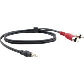 Кабель 3.5mm Audio на 2 RCA (Вилка - Вилки), 3 м